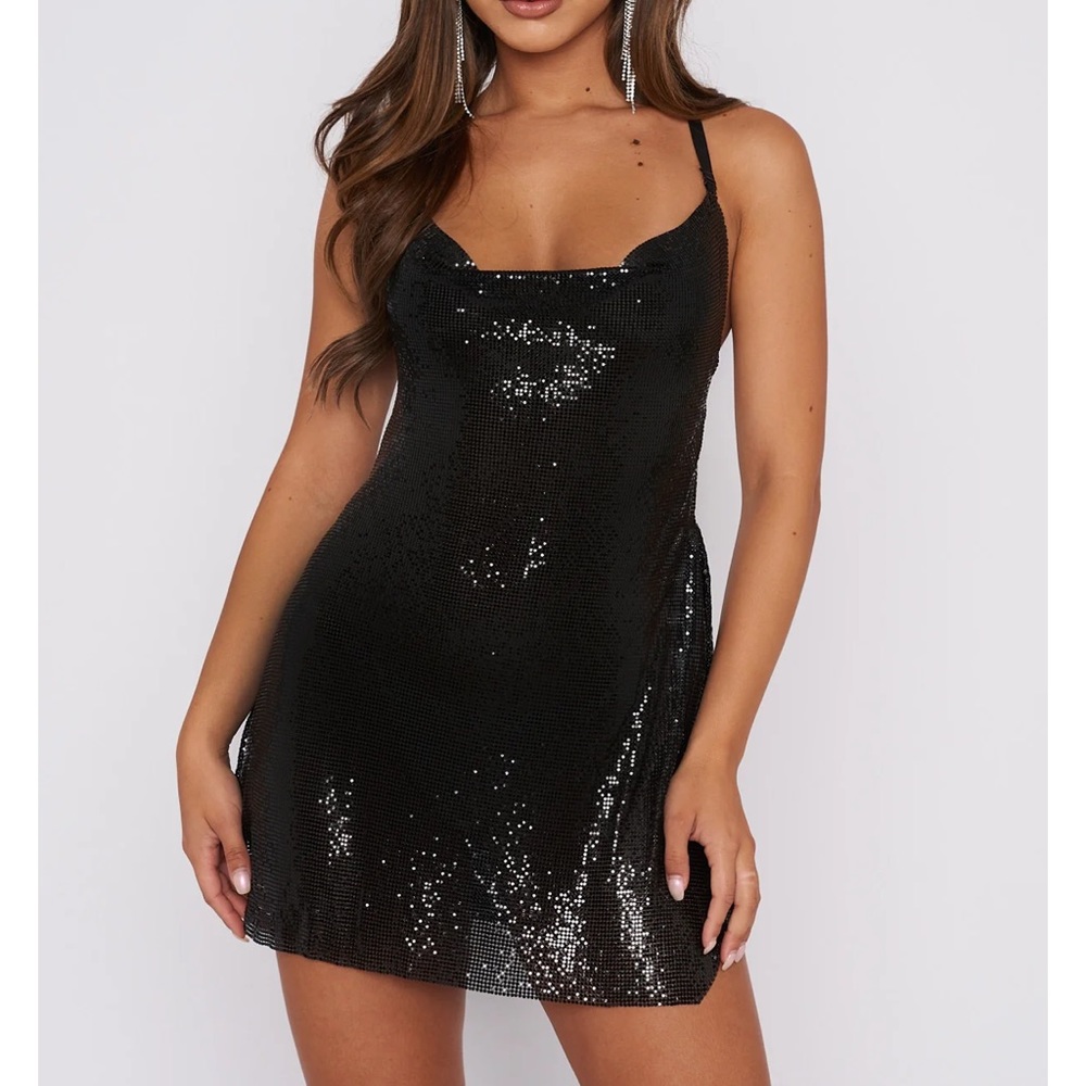 White Fox Iconic Image Dress Black